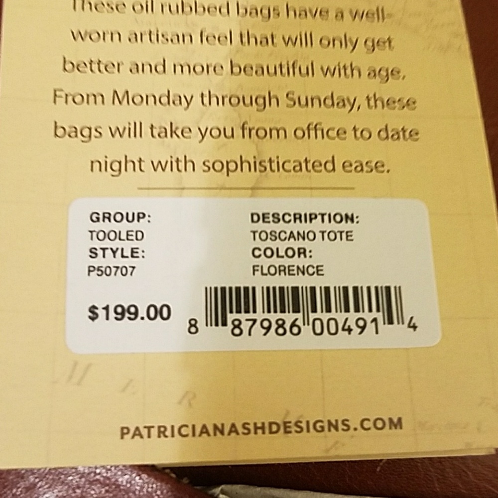 Toscano tote color Florence p50707 NWT - Picture 7 of 8